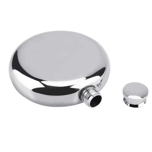 PETACA RUSA REDONDA ACERO INOX PERSONALIZADA