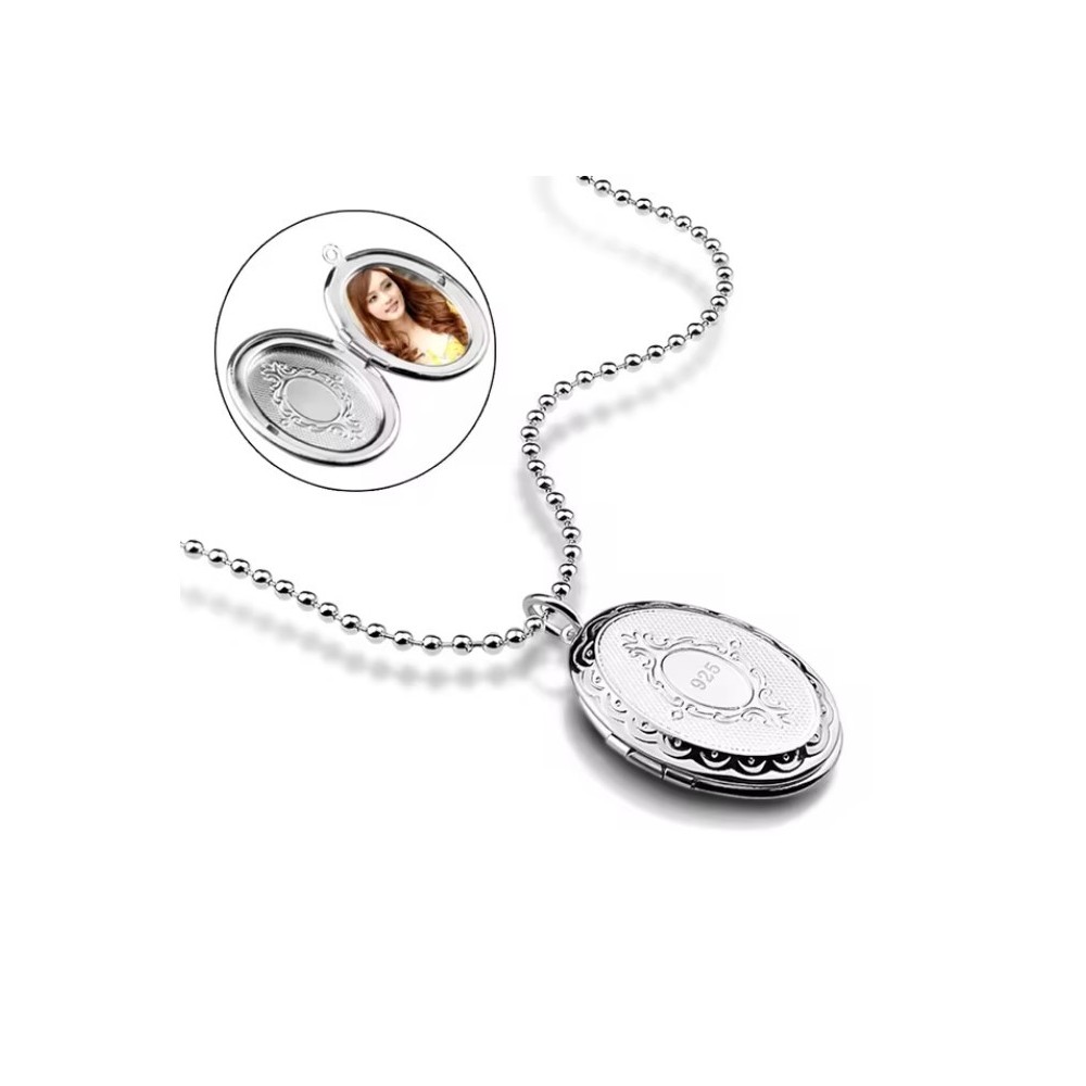 COLGANTE RELICARIO PORTAFOTOS PLATA