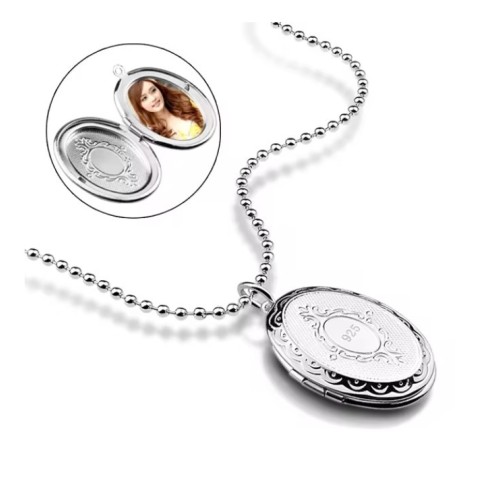 COLGANTE RELICARIO PORTAFOTOS PLATA