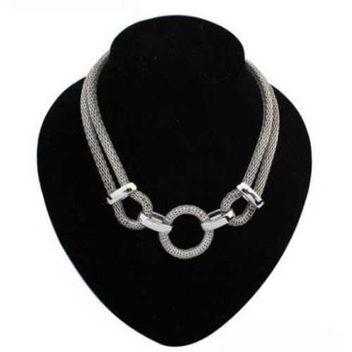 Collar gargantilla cordón calado con entrepiezas, ETNIA