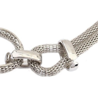 Collar gargantilla cordón calado con entrepiezas, ETNIA