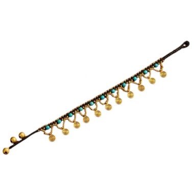 tobilleras con piezas colgantes estilo hippie