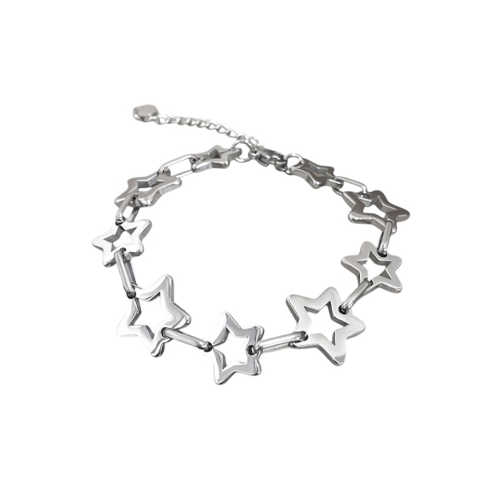 PULSERA ESTRELLAS ACERO ALTA CALIDAD