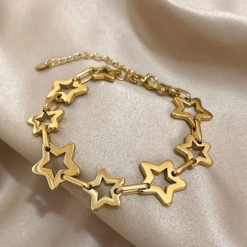 PULSERA ESTRELLAS ACERO ALTA CALIDAD