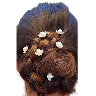 horquillas para peinados recogidos flores perlas