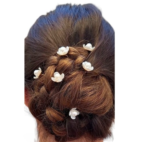 HORQUILLAS PELO PARA NOVIAS FLORES DE PERLAS
