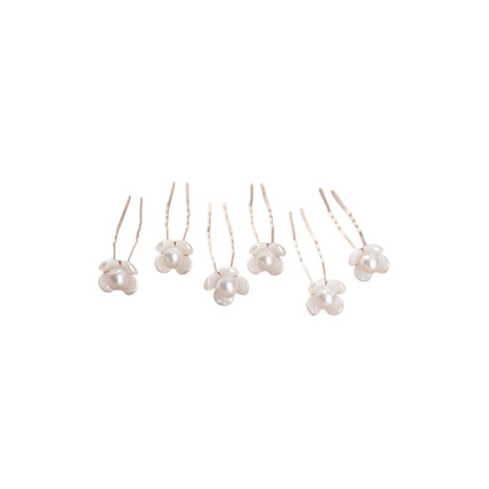 HORQUILLAS PELO PARA NOVIAS FLORES DE PERLAS