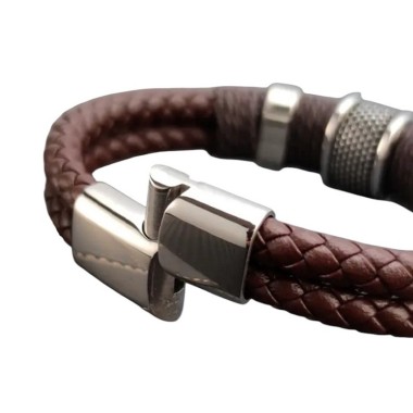 pulsera cuero personalizada para hombre