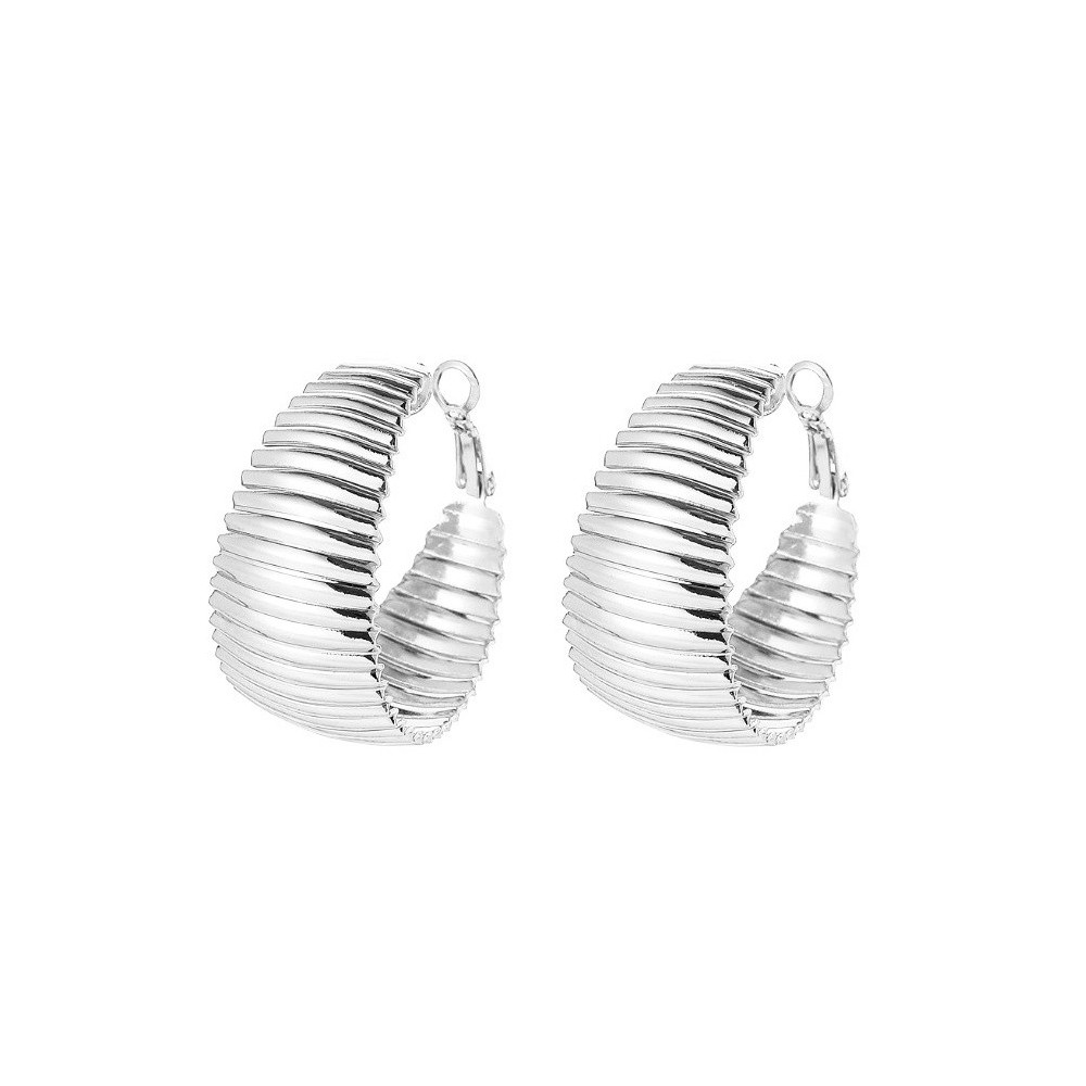 PENDIENTES AROS LABRADOS CON PLATA 925