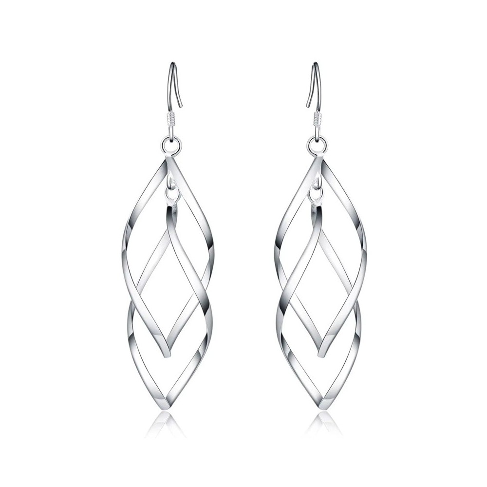 PENDIENTES LARGOS DISEÑO PLATA