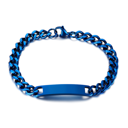 ESCLAVA ACERO AZUL (SE GRABA)